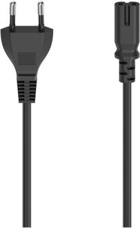 Hama Stroomsnoer euro plug 1.5 meter Kabel Zwart