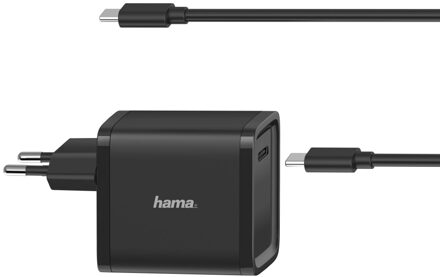 Hama UNIVERSELE USB-C-NOTEBOOK-NETADAPTER, POWER DELIVERY (PD), 5-20V/45W Voeding Zwart