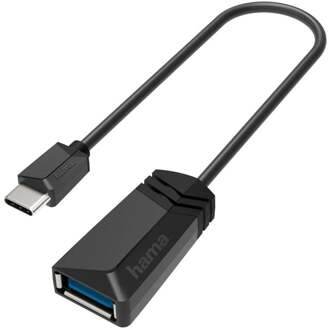 Hama USB-C-OTG-Adapter Cable to USB-A, USB 3.2 Gen1, 5 Gbps Kabel Zwart