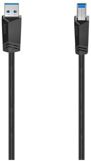 Hama USB-KABEL, USB 3.0, 5 GBIT/S, 1,50 M Kabel Zwart