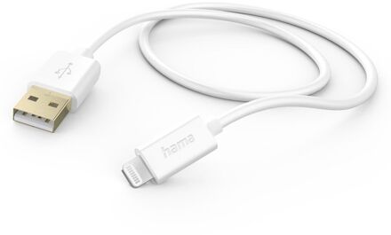 Hama USB-Kabel, USB-A naar Lightning, 1.5m, wit