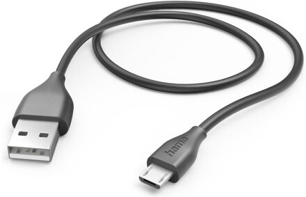 Hama USB-Kabel, USB-A naar Micro-USB, 1,5 m Oplader Zwart