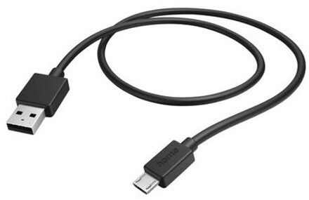 Hama USB-Kabel, USB-A naar Micro-USB, 1 m Oplader Zwart