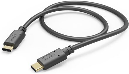 Hama USB-Kabel, USB-C naar USB-C, 1 m, zwart Oplader Zwart