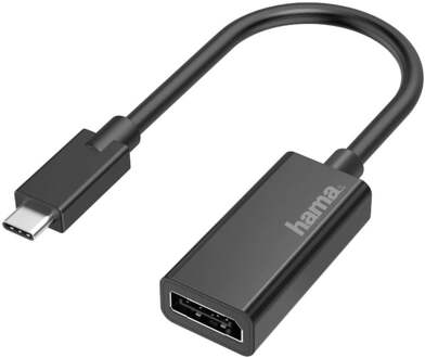 Hama Video-adapter, USB-C-stekker - DisplayPort-aansluiting, Ultra-HD 4K TV accessoire Zwart