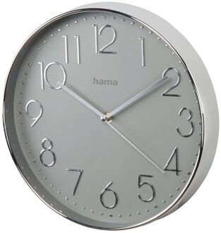 Hama Wandklok Elegance Ø 30 Cm Geluidsarm Zilver/grijs