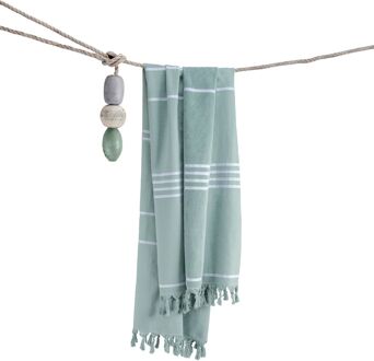 Hamamdoek Tide Lines 100x180 cm Highlands Green