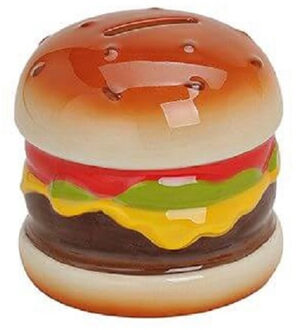 Hamburger spaarpot 10 cm - Spaarpotten Multikleur