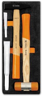 Hamer- en Beitel Set - 4-delig - Hoge kwaliteit - Oranje