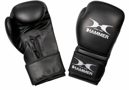 Hammer Boxing Bokshandschoenen PREMIUM TRAINING - PU - Zwart - 10 OZ - Buffelleer