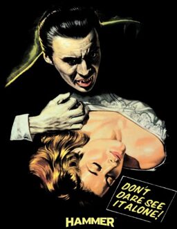 Hammer Horror Dracula Don't Dare See It Alone Men's T-Shirt - Black - XL Zwart
