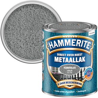 Hammerite Hamerslag Metaallak - Grijs - 750 ml