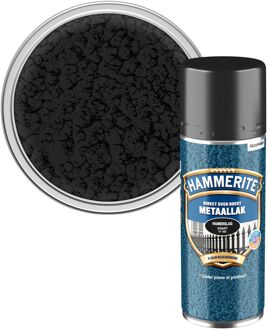 Hammerite Hamerslag Metaallak - Zwart - 400 ml