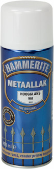 Hammerite Hoogglans Metaallak - Wit - 400ml