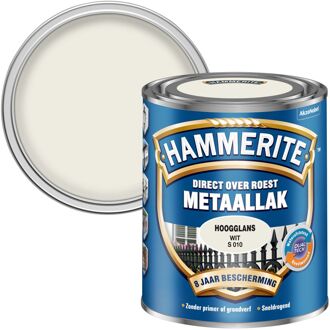 Hammerite Hoogglans Metaallak - Wit - 750 ml