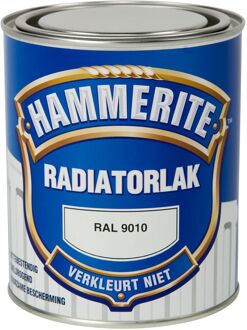 Hammerite Hoogglans Radiatorlak - Kleurvast - RAL 9010 - 750 ml