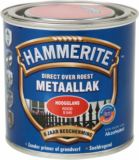 Hammerite Hoogglans Rood S040 250ML