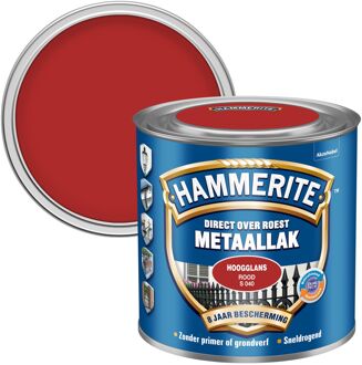 Hammerite Hoogglans Rood S040 250ML