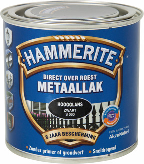 Hammerite Hoogglans Zwart S060 250ML