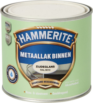 Hammerite Metaallak Binnen - Zijdeglans - Ral9010 - 500 ml