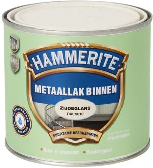 Hammerite Metaallak Binnen - Zijdeglans - Ral9010 - 500 ml