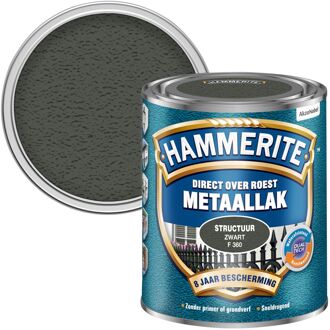 Hammerite Metaallak - Structuur - Zwart - 750 ml