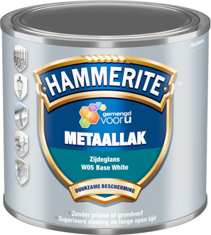 Hammerite Metaallak Zijdeglans | White | W05 | 500ml - 5111664