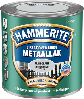 Hammerite Metaallak Zijdeglans Zilvergrijs 0,25L