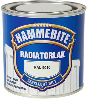 Hammerite Radiatorlak Kleurvast Ral9010 0,25 Ltr