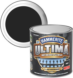 Hammerite Ultima Metaallak - Hoogglans - Zwart  - 250 ml