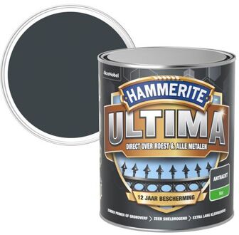 Hammerite Ultima Metaallak - Mat - Antraciet  - 0,75L