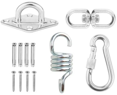 Hammock Chair Ultimate Hanging accessories Kit 500 LB Capacity Hammock Spring, Swivel Hook, and Ceiling Hammock Mount