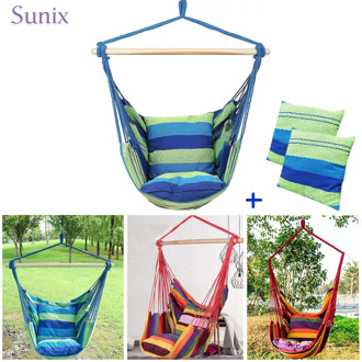 Hammocks Chair Swing Chair Seat Travel Camping Garden Indoor Outdoor Hammock Adults Kids Portable Hanging Rope Hammock