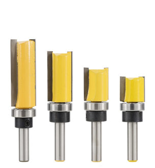 Hampton 1Pc Lager Flush Trim Router Bit 8Mm Shank Straight End Mill Tungsten Carbide Frees Houtbewerking Gereedschap 8x25mm