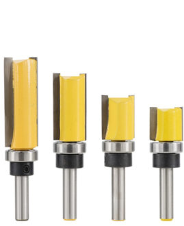 Hampton 1Pc Lager Flush Trim Router Bit 8Mm Shank Straight End Mill Tungsten Carbide Frees Houtbewerking Gereedschap 8x38mm