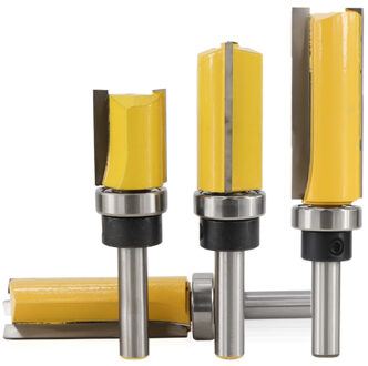 Hampton 1Pc Lager Flush Trim Router Bit 8Mm Shank Straight End Mill Tungsten Carbide Frees Houtbewerking Gereedschap 8x50mm