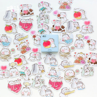 Hamster Baby Label Stickers Set Decorative Stationery Stickers Scrapbooking DIY Diary Album Stick Lable