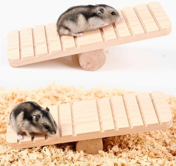 Hamster Gouden Beer Hout Wip Antislip Molaire Hout Sport Oefening Speelgoed Chinchilla Cavia Huisdier Grappige Spelen Levert