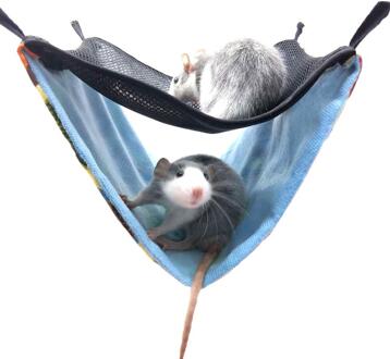 Hamster Haak Hangmat Chinchilla Fretten Double-Layer Ademend Mesh Opknoping Bed Nest Kleine Huisdier Comfort Koel Bed