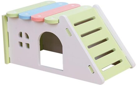 Hamster Huis Diy Hamster Hideout Hamster Huis Hideout Oefening Play Speelgoed Kooi Voor Hamster Cavia Muis Rat Kleine Dieren groen