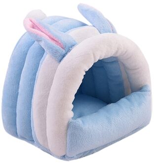 Hamster Huis Kooien Voor Rat Muis Grappige Hamster Nest Villa Kleurrijke Houten Bed Huis M22 21 blauw-M