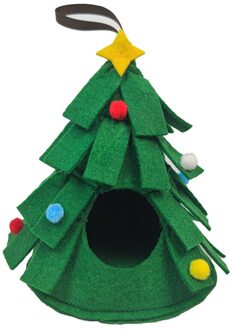 Hamster Huis Kooien Voor Rat Muis Grappige Hamster Nest Villa Kleurrijke Houten Bed Huis M22 21 christmas tree