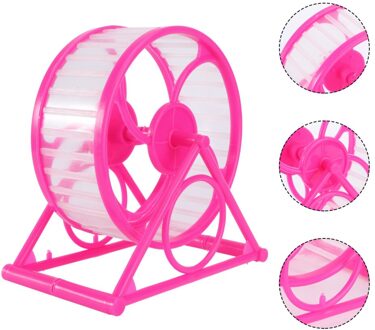 Hamster Jogging Oefening Speelgoed Loopwiel Met Stand Voor Kleine Huisdier Hamster rooskleurig