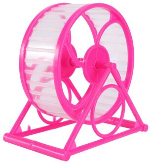 Hamster Jogging Oefening Speelgoed Loopwiel Met Stand Voor Kleine Huisdier Hamster rooskleurig