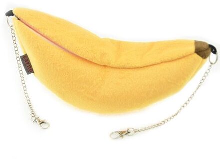 Hamster Katoen Nest Banaan Vorm Huis Hangmat Stapelbed Huis Speelgoed Kooi Voor Suiker Zweefvliegtuig Hamster Klein Dier Vogel Huisdier levert geel