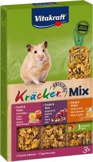 Hamster Kracker 3in1 Mulitvitamine/Honing/Fruit 168 g