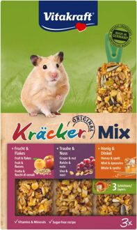 Hamster Kracker 3in1 Mulitvitamine/Honing/Fruit 168 g