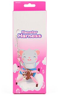Hamster Leash Harness Set Verstelbare Bel Kleine Dier Leash Pet Walking Leash Verstelbare Pet Hamster Lead Leash Legendog roze
