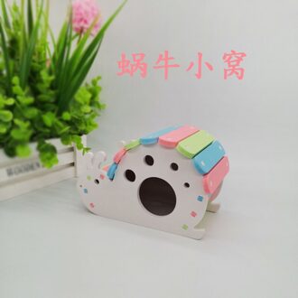 Hamster Nest Gouden Zijde Beer Slaapkamer Kleurrijke Nest Levert Speelgoed Houten Kleine Huis Ecologische Hout Hamster Slapen Nest