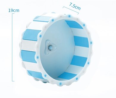 Hamster Oefening Wiel Muis Stille Rotatory Running Jogging Disc Pet Sport Speelgoed Jogging Hamster Running Sport Wiel blauw wit